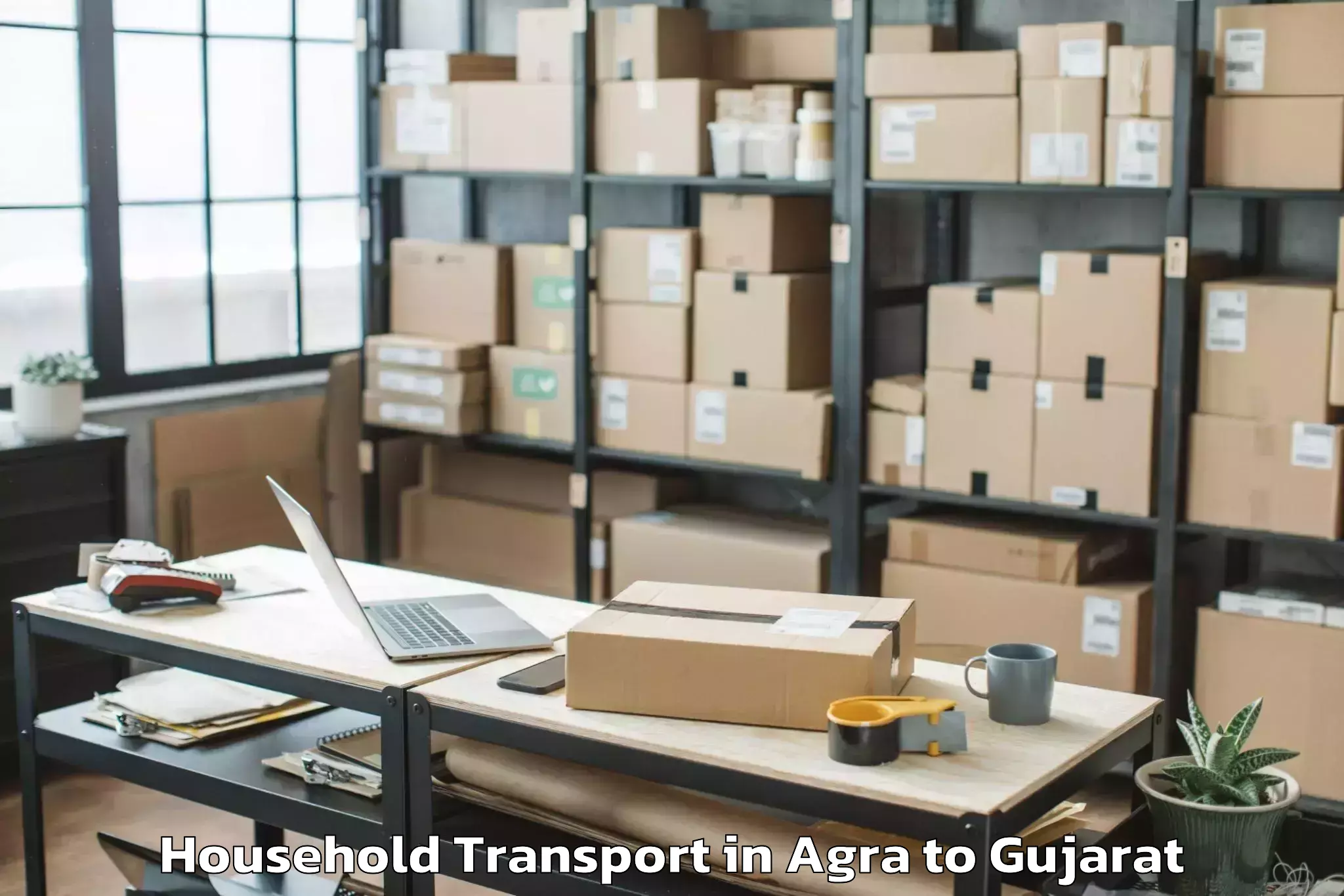 Reliable Agra to Chalala Household Transport